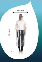 Wholesale Footwear Yacht & Smith Unisex One Size Reusable Rain Poncho Clear 60g pe