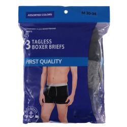 Wholesale Footwear Yacht & Smith Mens 100% Cotton Boxer Brief Assorted Colors Size 3xl