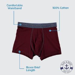 Wholesale Footwear Yacht & Smith Mens 100% Cotton Boxer Brief Assorted Colors Size 3xl