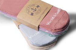 Wholesale Footwear Yacht & Smith Men's Diabetic Cotton Assorted Pastel Colors Non Slip Socks, Size 10-13