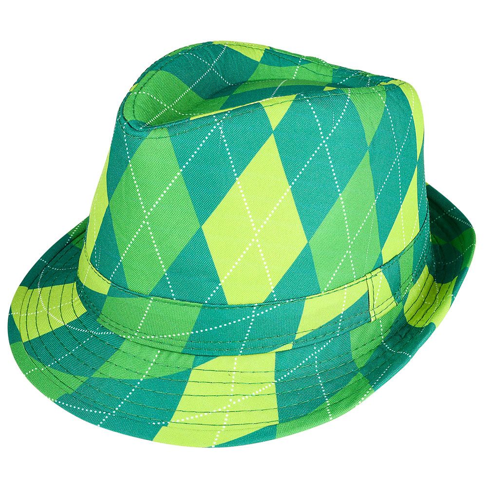 Wholesale Footwear Green Plaid Fedora