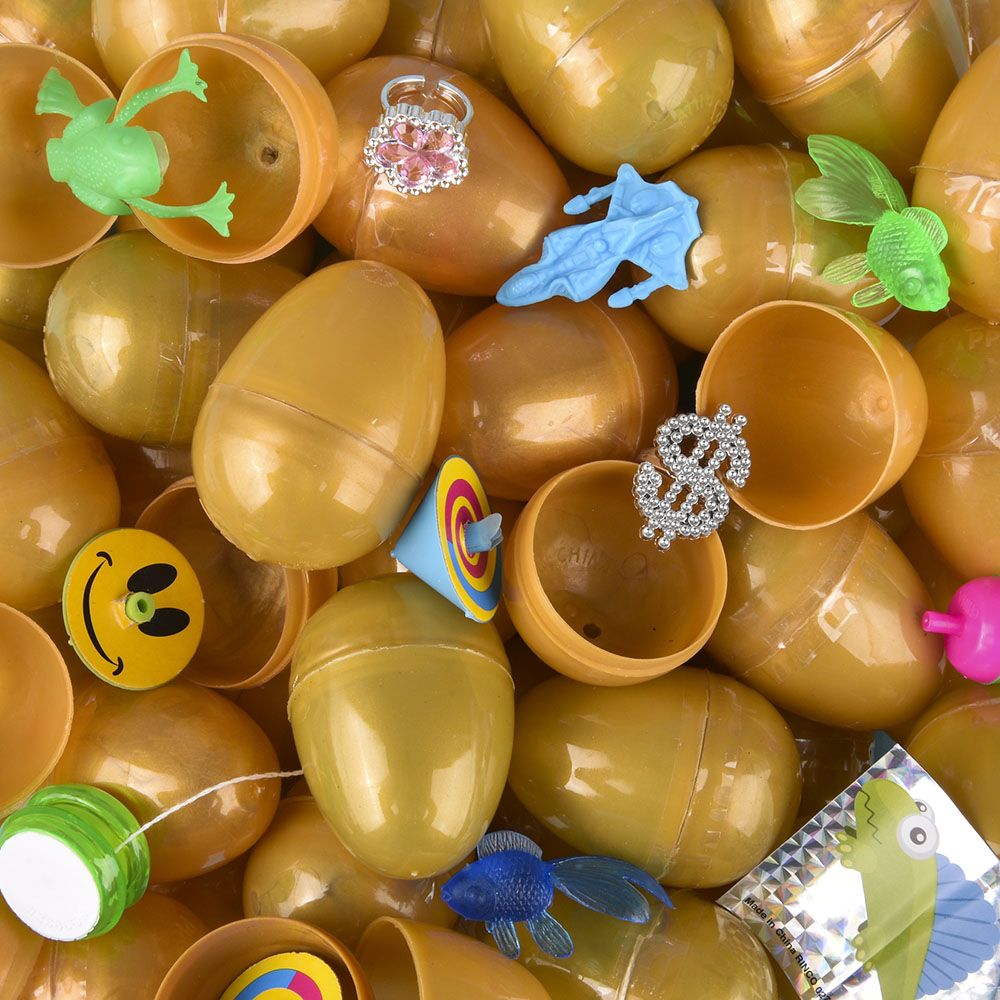 Wholesale Footwear 2" Toy Filled Gold Egg (300pcs/case)