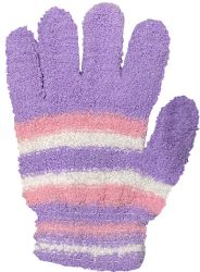Wholesale Footwear Yacht And Smith Women's Assorted Striped Colored Fuzzy Gloves
