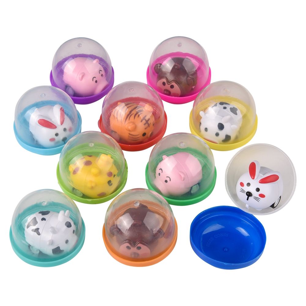 Wholesale Footwear 1.5" Mini Animal Pull Back Car In 2" Capsule 250ct