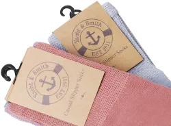 Wholesale Footwear Yacht & Smith Men's Diabetic Cotton Assorted Pastel Colors Non Slip Socks, Size 10-13