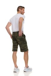 Wholesale Footwear Mens Green Camo Fleece Shorts With Side Pockets Size 3xl