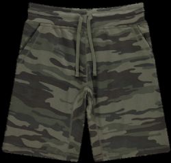 Wholesale Footwear Mens Green Camo Fleece Shorts With Side Pockets Size 3xl