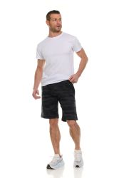 Wholesale Footwear Mens Black Camo Fleece Shorts With Side Pockets Size 3xl