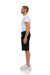 Wholesale Footwear Mens Cotton Fleece 3 Pocket Shorts Black Size Large