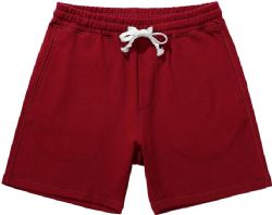 Wholesale Footwear Mens Cotton Fleece 3 Pocket Shorts Burgundy Size Medium