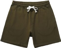 Wholesale Footwear Mens Cotton Fleece 3 Pocket Shorts Army Green Size X-Large