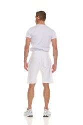 Wholesale Footwear Mens Cotton Fleece 3 Pocket Shorts White Size Medium