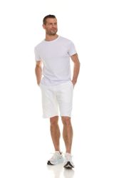 Wholesale Footwear Mens Cotton Fleece 3 Pocket Shorts White Size X-Large