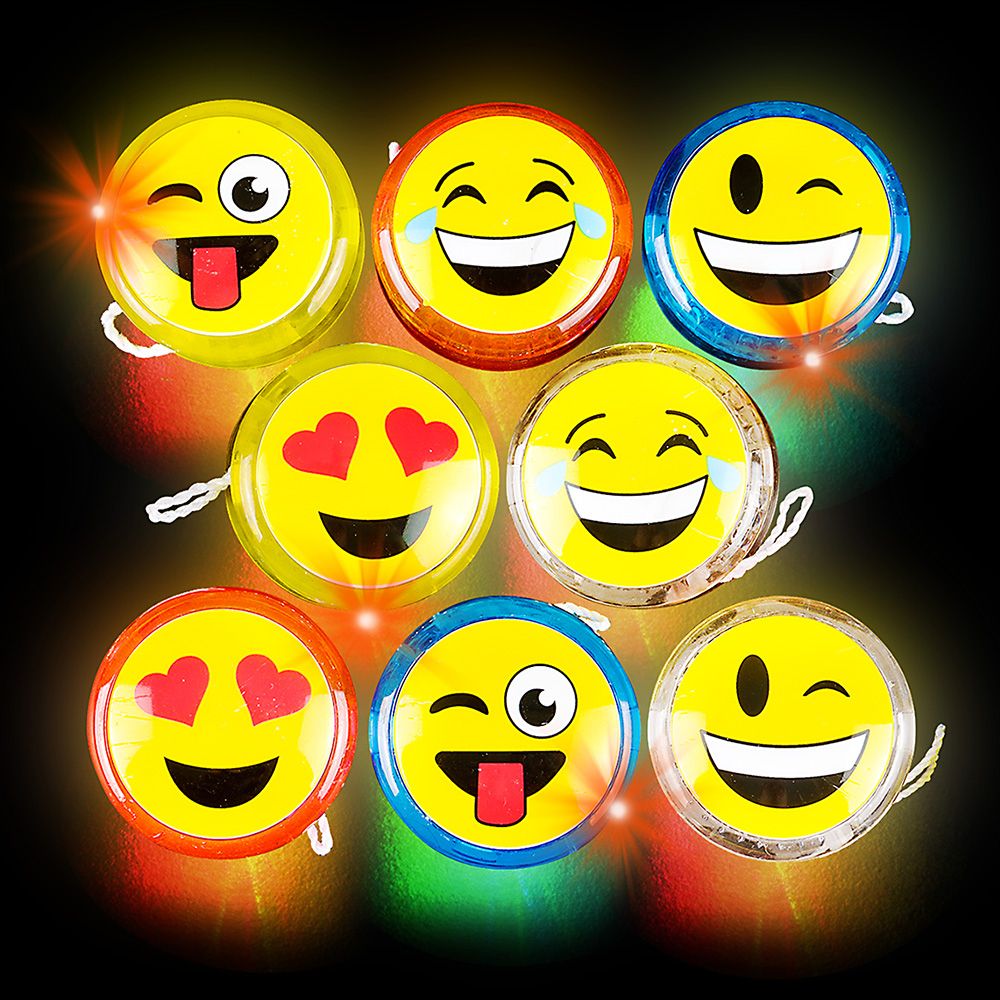 Wholesale Footwear 2" Flashing Emoticon Yoyo