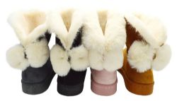 Wholesale Footwear Women Warm Winter Ankle Boots Color Black Size 5-10