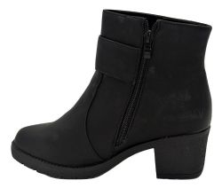 Wholesale Footwear Women's Fashion Comfortable Heel Ankle Boots Color Black Size 5-10