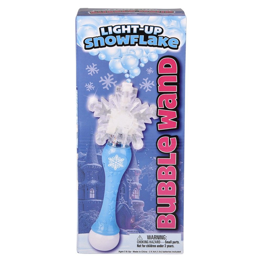 Wholesale Footwear LighT-Up Snowflake Bubble Wand 15.5"
