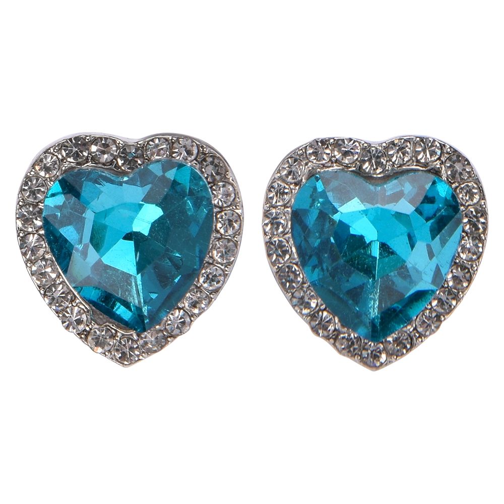 Wholesale Footwear (t) Red & Blue Heart Earrings
