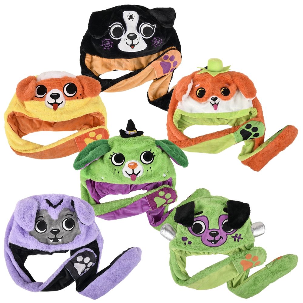 Wholesale Footwear (t) Halloween Dog Popping Ear LighT-Up Hat 6ct