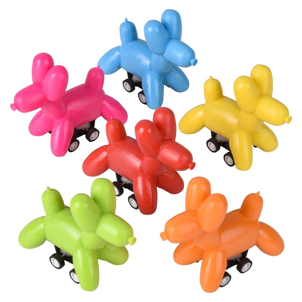Wholesale Footwear 2.5" Pull Back Balloon Dog 24ct