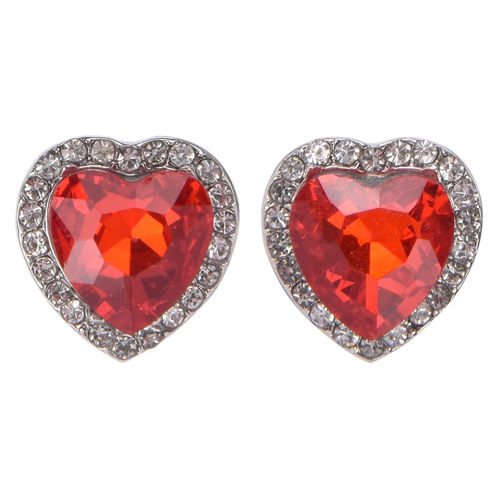 Wholesale Footwear (t) Red & Blue Heart Earrings