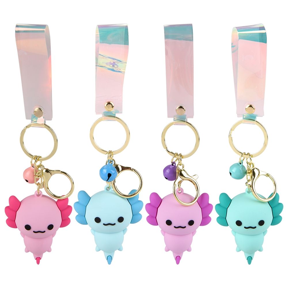 Wholesale Footwear 2.25" Axolotl Charm Wristlet Backpack Keyring 24ct