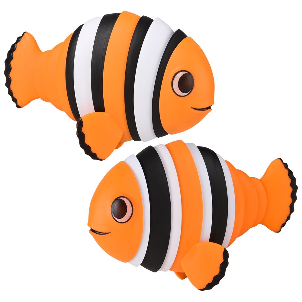 Wholesale Footwear 7" Wiggle Sensory Clown Fish 12ct