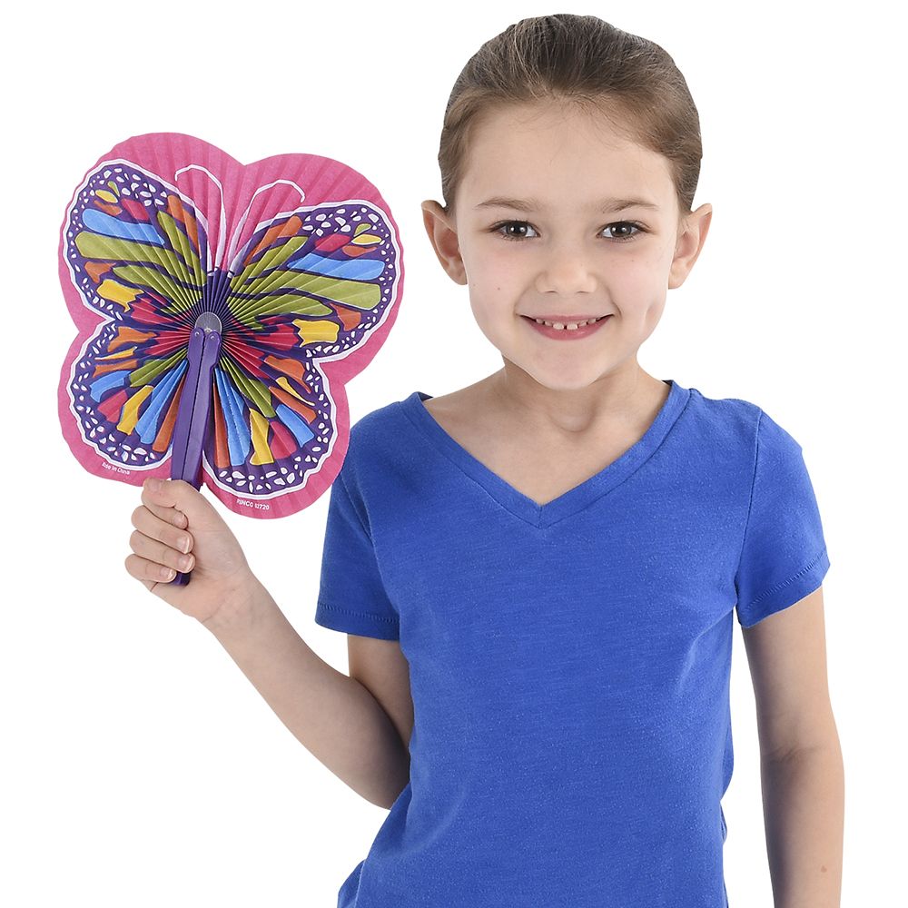 Wholesale Footwear 9.5 Inch Butterfly Folding Fan