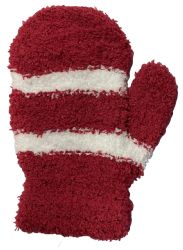 Wholesale Footwear Yacht And Smith Kids Unisex Fuzzy Mittens In Assorted Striped Colors