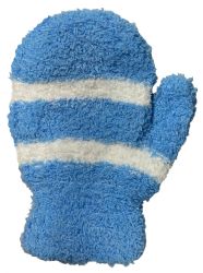 Wholesale Footwear Yacht And Smith Kids Unisex Fuzzy Mittens In Assorted Striped Colors