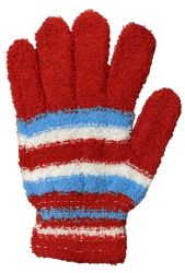 Wholesale Footwear Yacht & Smith Womens Warm Assorted Colors Striped Fuzzy Gloves