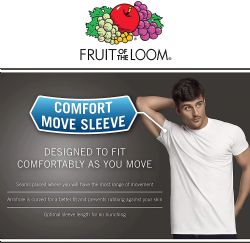 Wholesale Footwear Fruit Of The Loom Men's White Crew Neck Undershirt Assorted Sizes S-xl