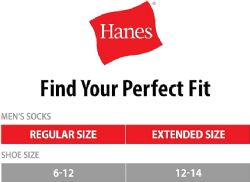 Wholesale Footwear Hanes Big And Tall King Size Mens White Crew Socks Shoe Size 12-14