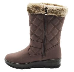 Wholesale Footwear Women's Boots With Fur Lining Comfortable Color Brown Size 6-11