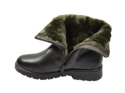 Wholesale Footwear Womens Boots With Fur Lining Comfortable Color Black Size 6-11