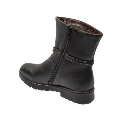 Wholesale Footwear Womens Boots With Fur Lining Comfortable Color Black Size 6-11