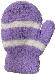 Wholesale Footwear Yacht And Smith Kids Unisex Fuzzy Mittens In Assorted Striped Colors