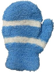 Wholesale Footwear Yacht And Smith Kids Unisex Fuzzy Mittens In Assorted Striped Colors