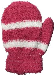 Wholesale Footwear Yacht And Smith Kids Unisex Fuzzy Mittens In Assorted Striped Colors