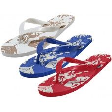 Wholesale Footwear Unisex Floral Printed Flip Flops