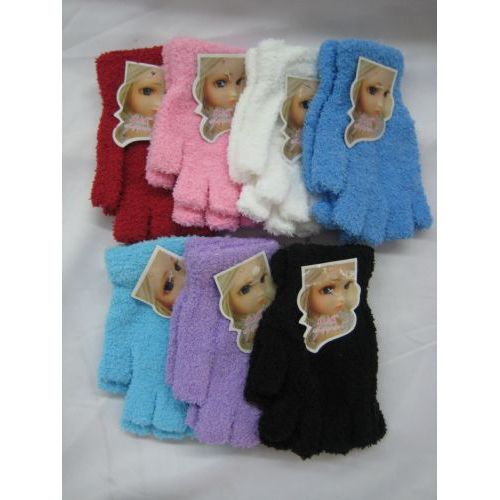Wholesale Footwear Super Fuzzy Fingerless Gloves