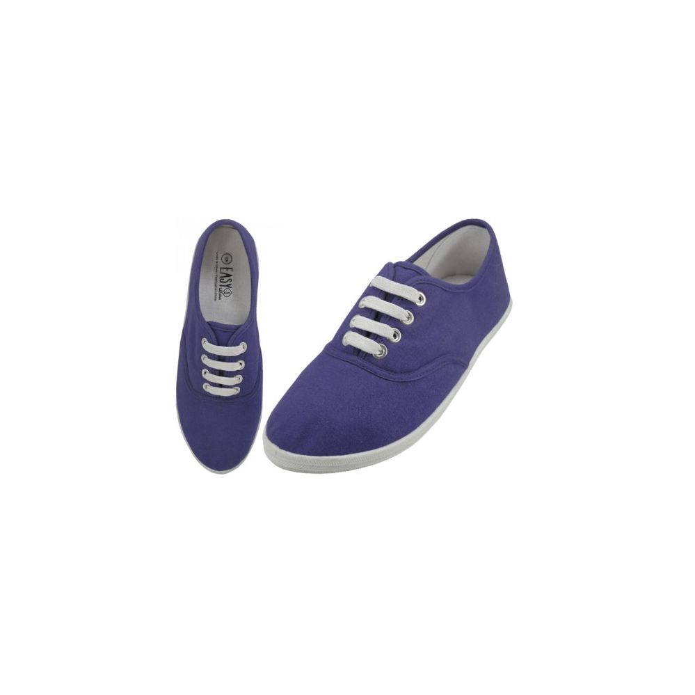 Wholesale Footwear Ladies Canvas Shoes Para Purple