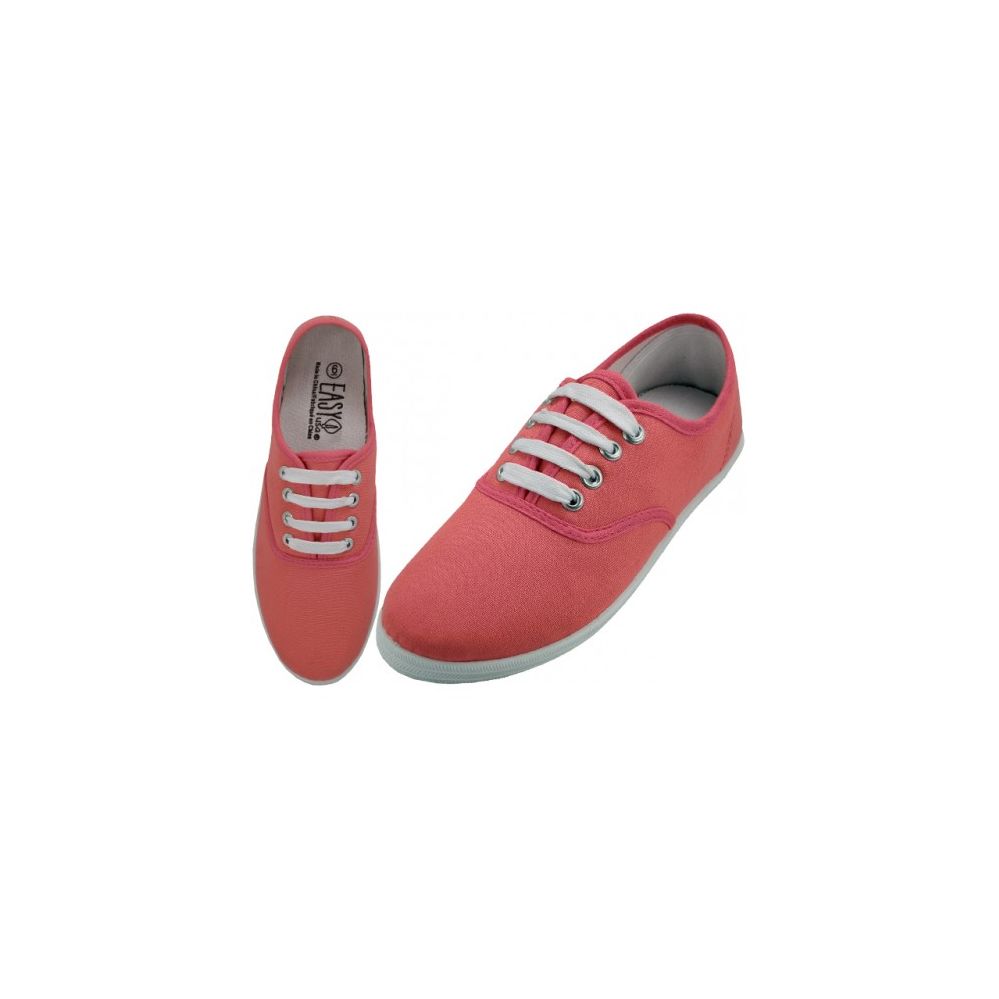 Wholesale Footwear Ladies Canvas Shoes Persimmon