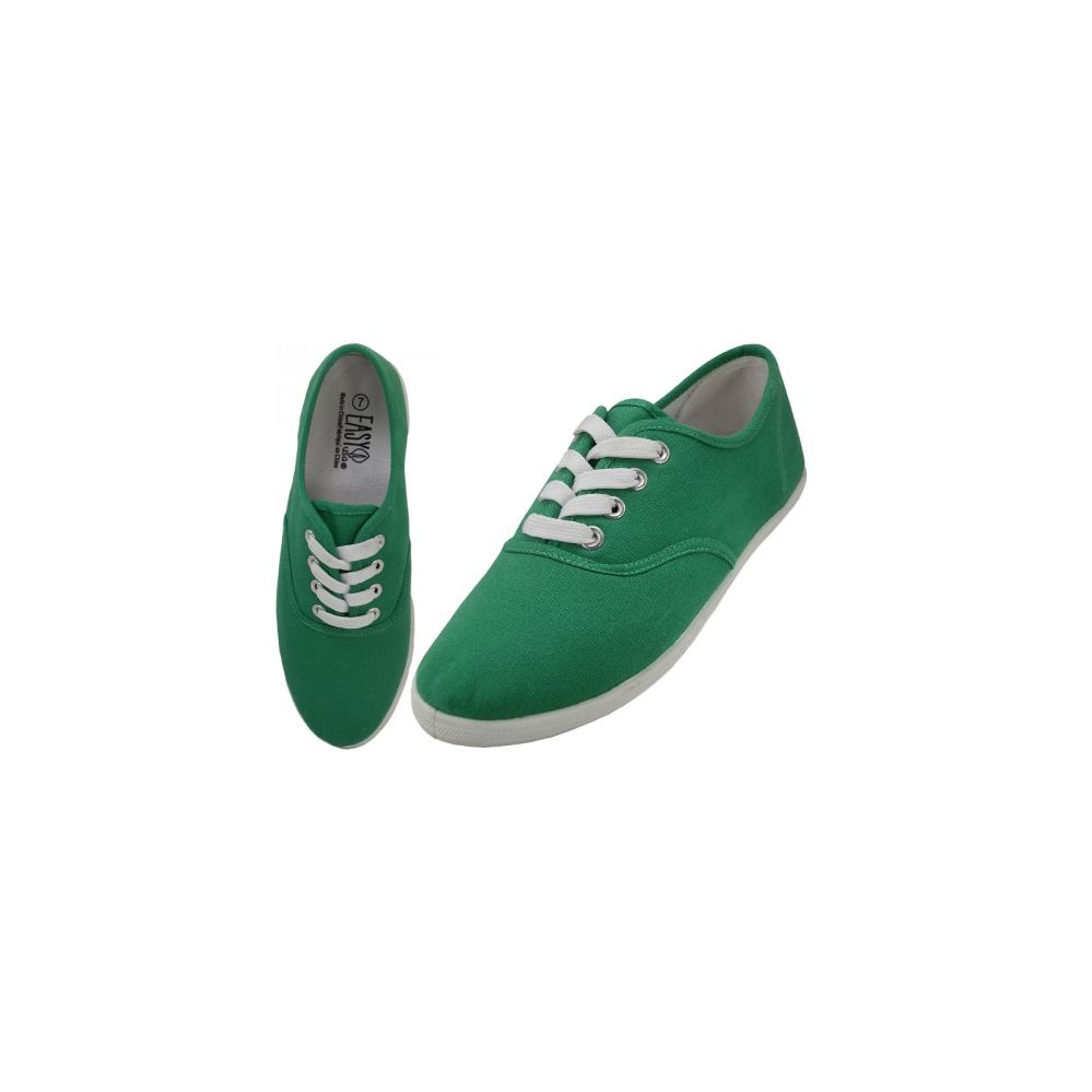 Wholesale Footwear Ladies Canvas Shoes Holly Green