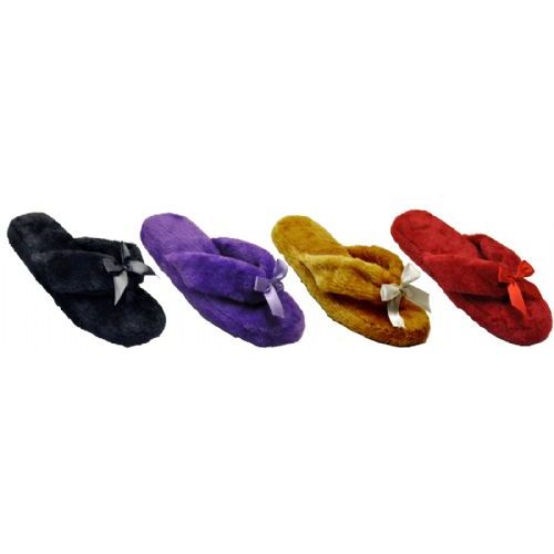 Wholesale Footwear Ladies Plush Flip Flop