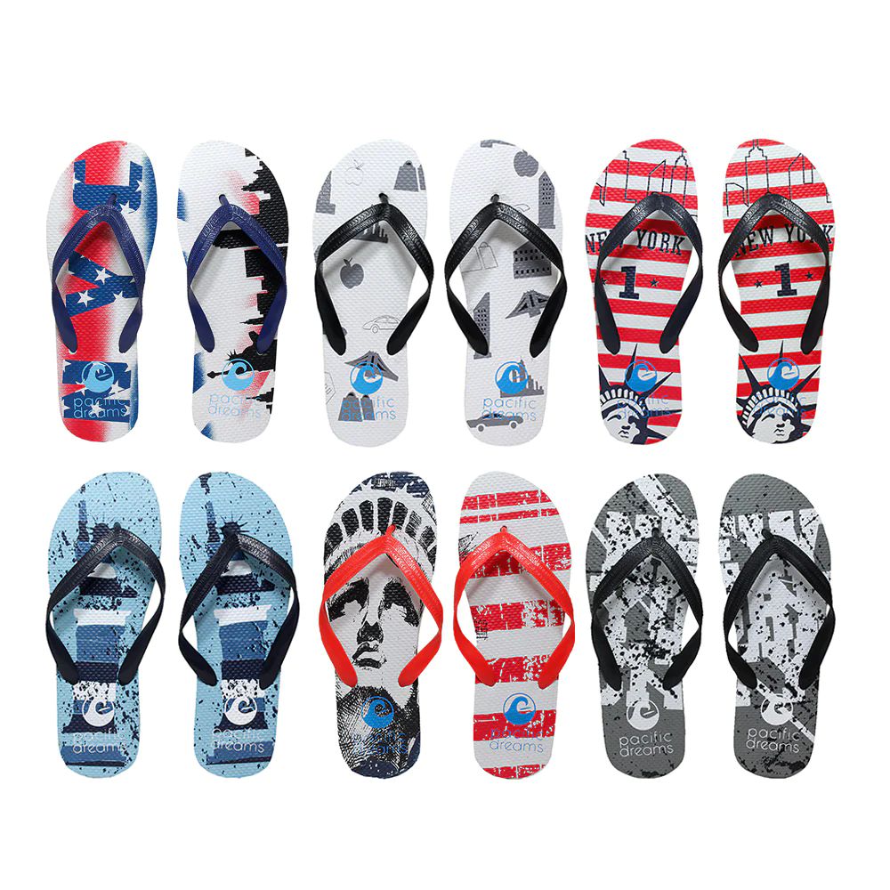 Wholesale Footwear Men's Nyc Flip Flop Assorted