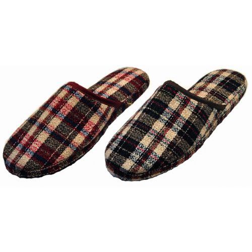 Wholesale Footwear Men Plaid Slippers