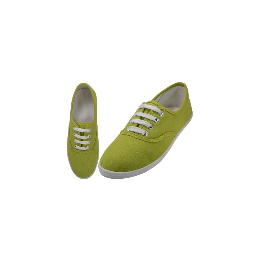 Wholesale Footwear Women's Lace Up Casual Canvas Shoes Citronelle Color