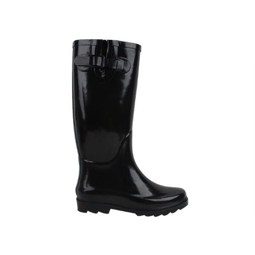Wholesale Footwear Ladies Solid Color Black Rain Boot