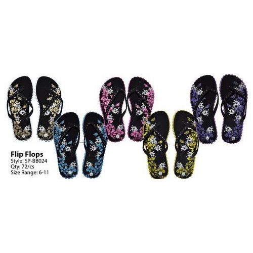 Wholesale Footwear Ladies Printed Flip Flop